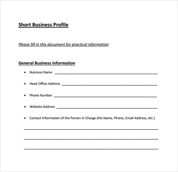 FREE 6+ Business Profile Samples in PDF