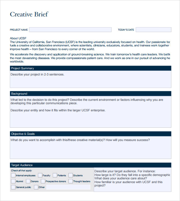 example creative brief template