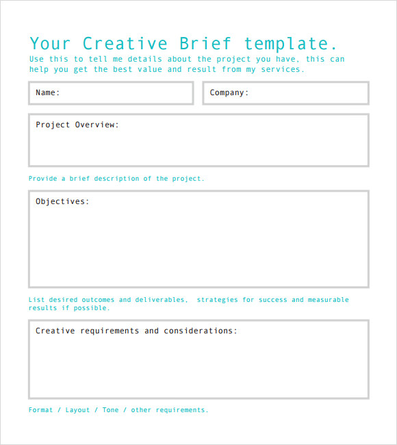 Sample Creative Brief 9 Free Documents In Pdf Word