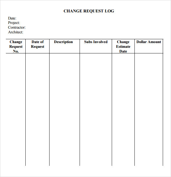 sample document change request form Word Documents Change 7 in PDF Request Sample  ,