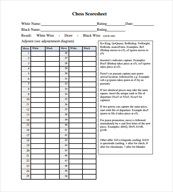 print chess score sheet template