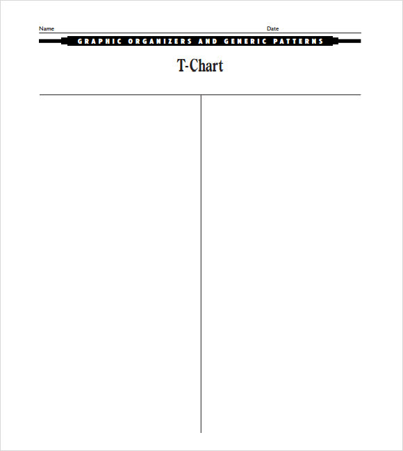 t chart template free download