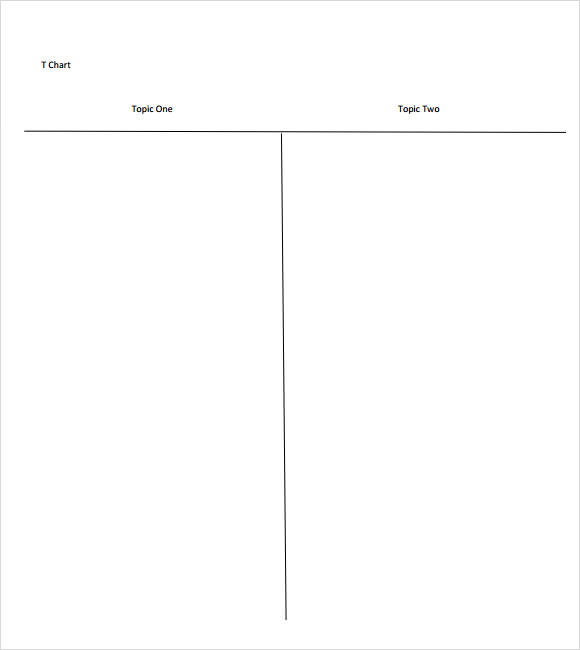 T Chart Template Word
