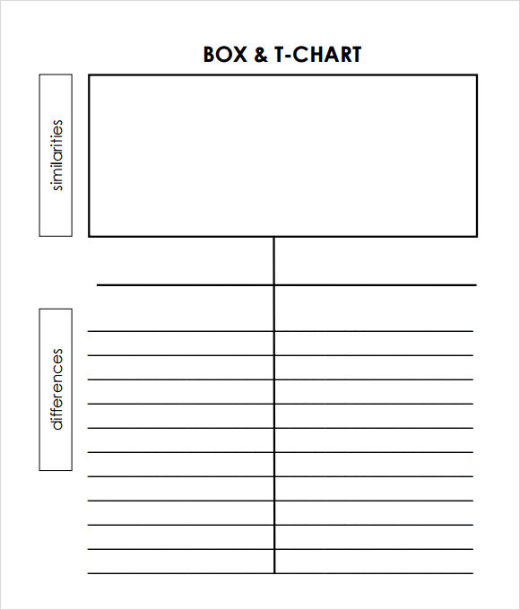 t chart template printable