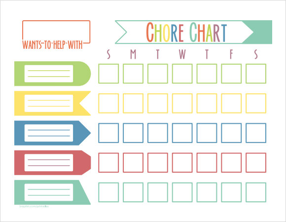 weekly chore chart for kids