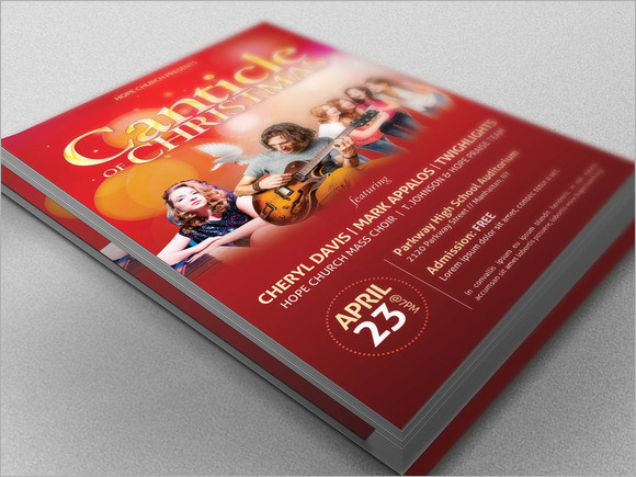 christmas concert poster template