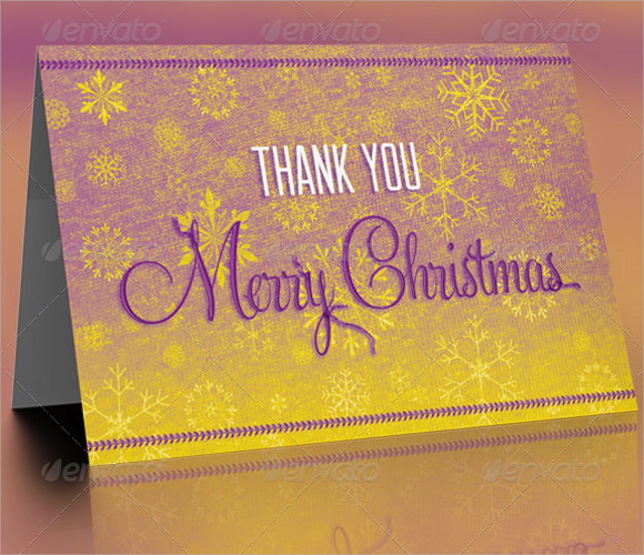 christmas thank you greeting card template