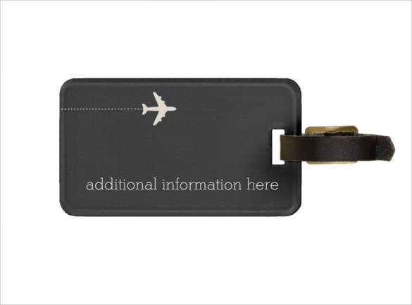 amazing luggage tag template