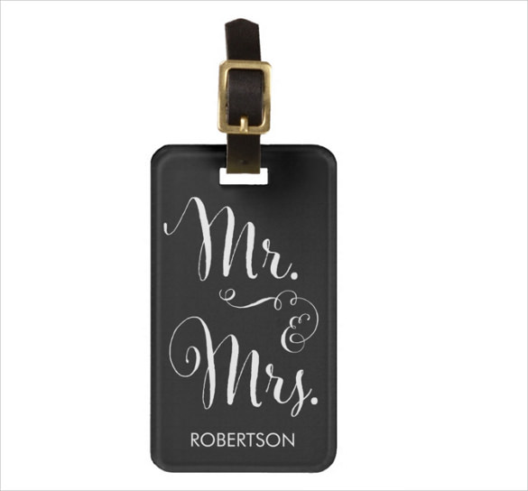 attractive luggage tag template