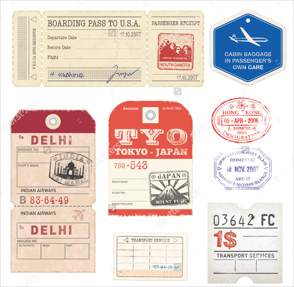 Free printable, customizable luggage tag templates