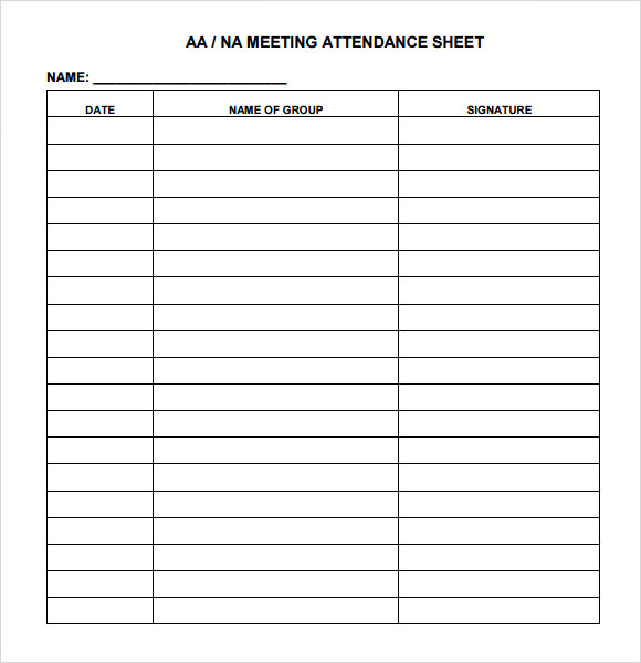 8 Attendance Chart Templates Sample Templates