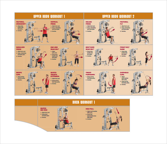 weight lifting workout chart