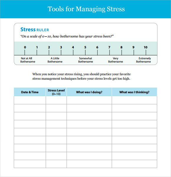 FREE 8+ Sample Stress Management Chart Templates in PDF | Google Docs ...