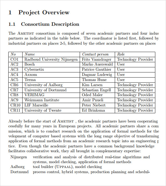 project report sample