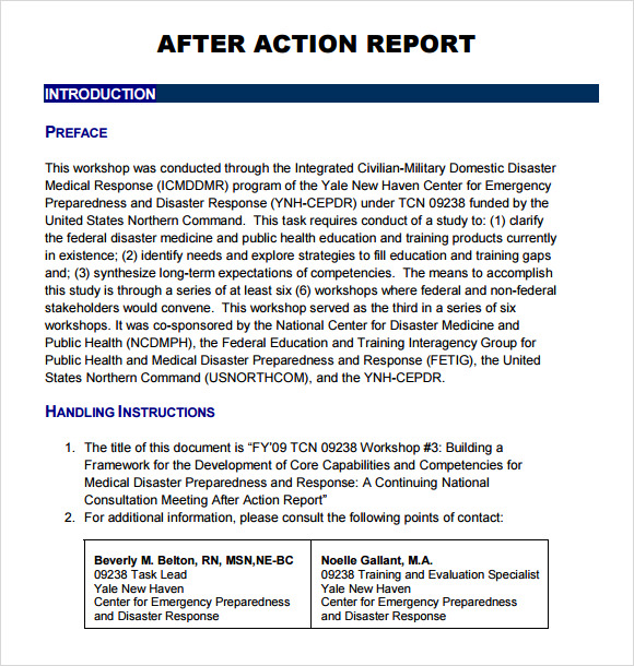 FREE 11+ Sample After Action Reports in PDF Google Docs Apple Pages