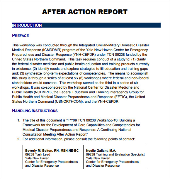 FREE 11 Sample After Action Reports In PDF Google Docs Apple Pages MS Word