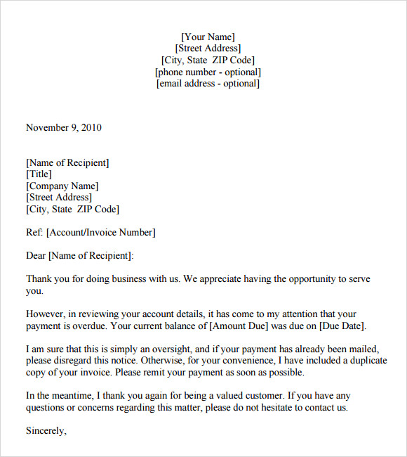 FREE 7 Past Due Letter Templates In PDF