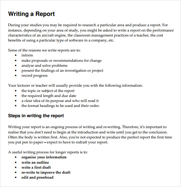 Report Writing Template Free New Creative Template Ideas
