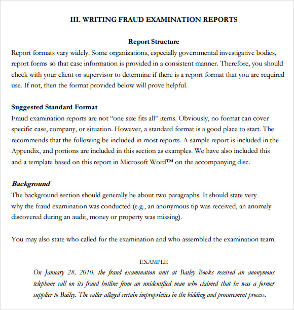 How to write good report writing format