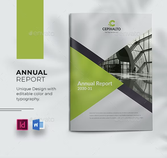 annual report by graphicarte graphicriver