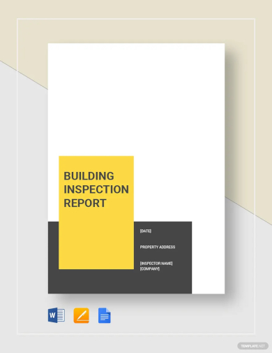 building inspection report sample template