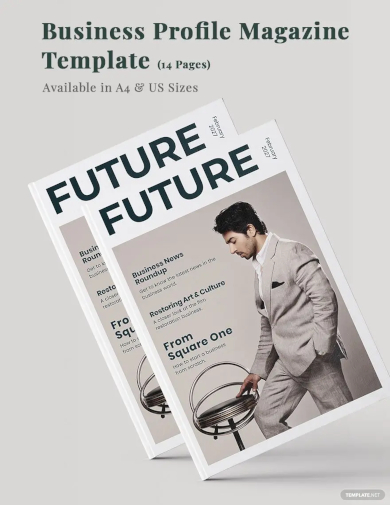 business profile magazine template
