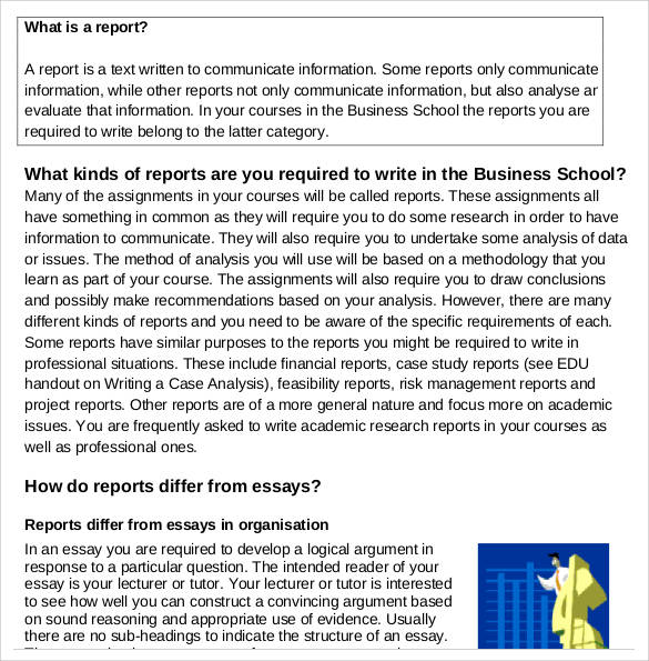 business school report writing