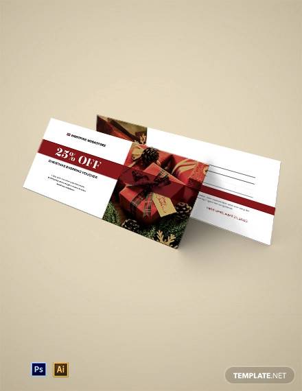 christmas shopping voucher template