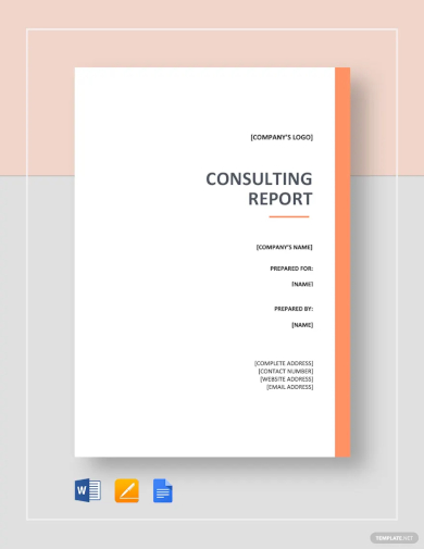 consulting report template