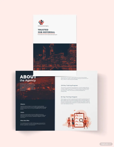 corporate company profile bi fold brochure template