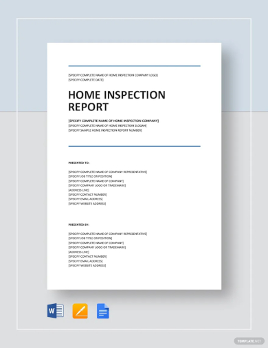 home inspection report