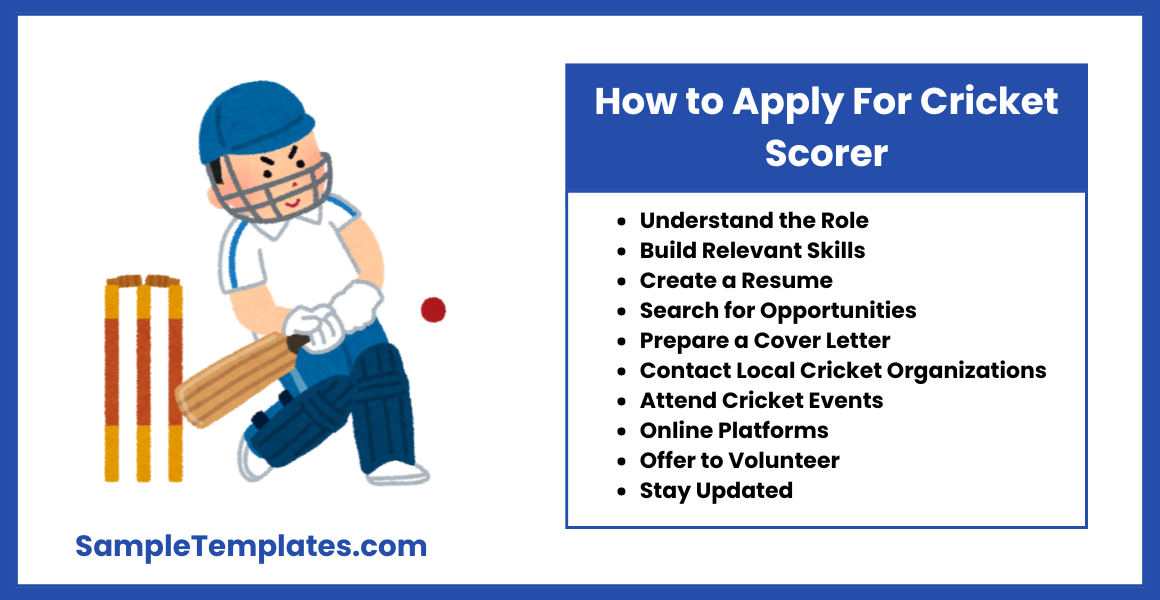 how to apply for cricket scorer
