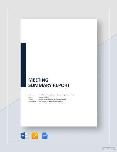 meeting summary report template1