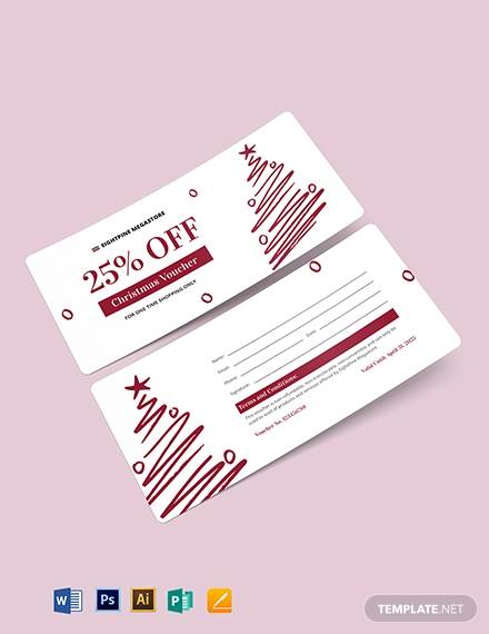 printable christmas voucher template