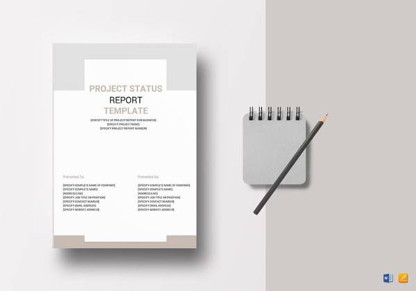 printable project status report template