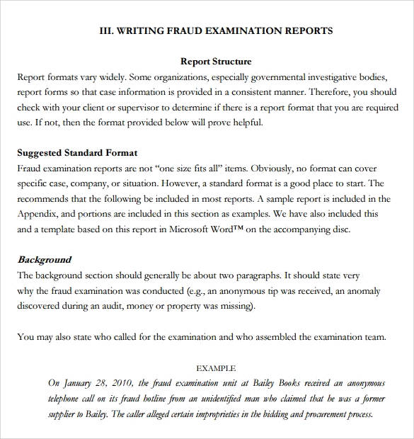 report writing format pdf