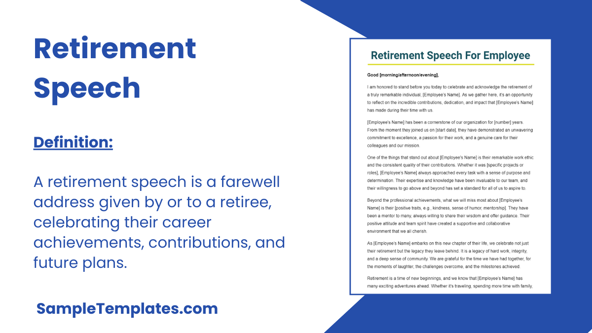 Retirement Speech