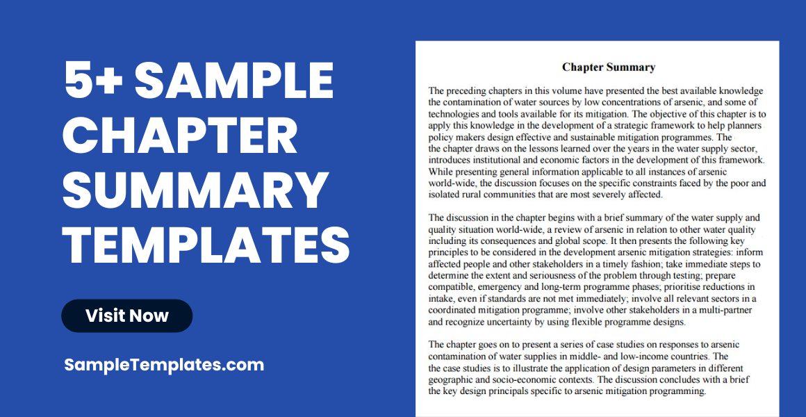 sample chapter summary template