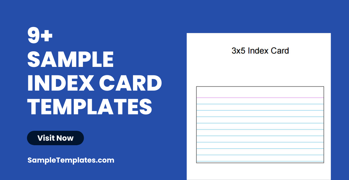 sample index card template