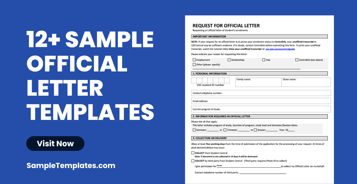 sample official letter template