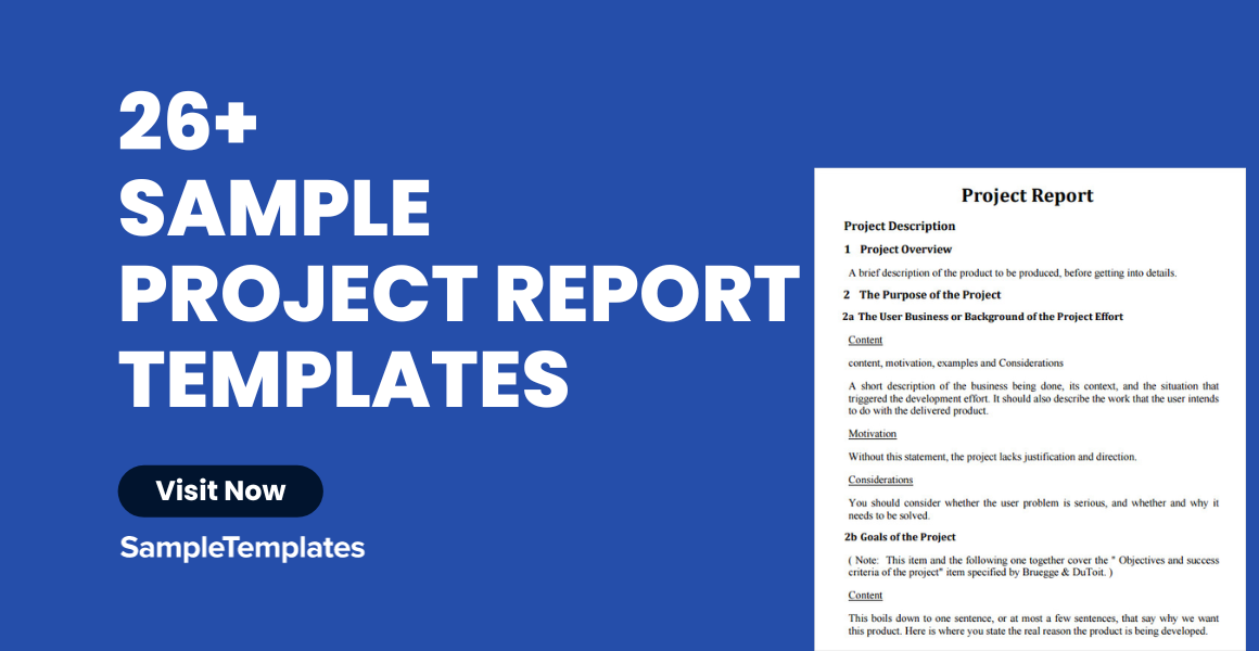 sample project report templates