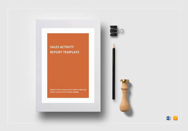 sample sales activity report template
