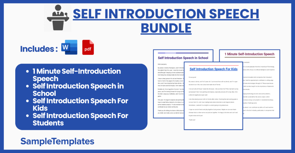 self introduction speech bundle 1024x530