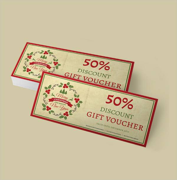 simple christmas discount voucher 