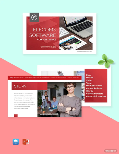 software company profile template