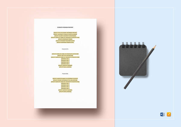 Sample Internship Report 13 Doents In Pdf Student Internship Report Template To Edit