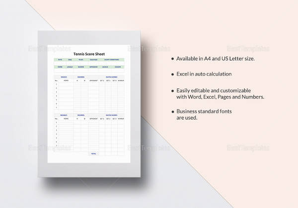 tennis score sheet template