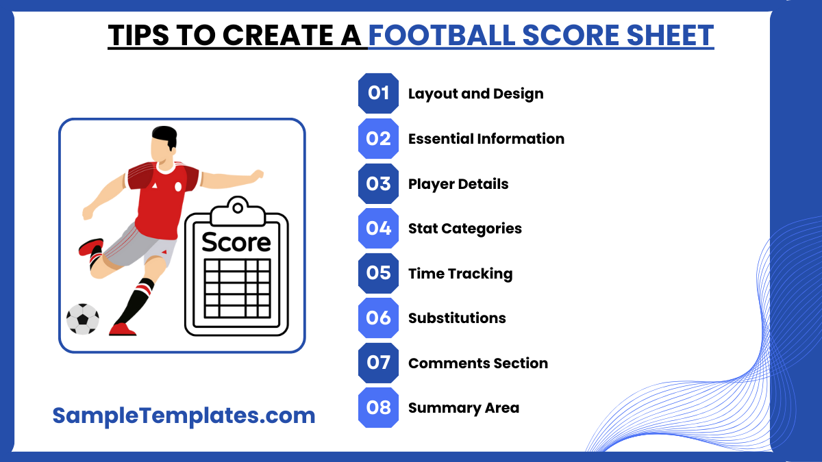 tips to create a football score sheet