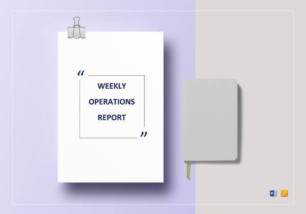 weekly operations report template in ipages