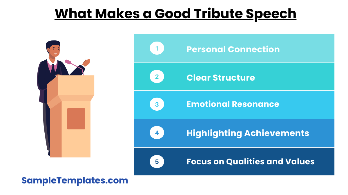 what makes a good tribute speech